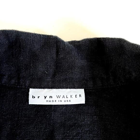 Bryan Walker women’s linen long line open cardigan vest jacket - Picture 6 of 7